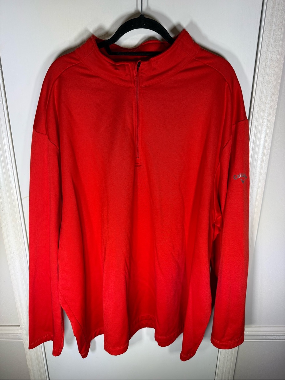 Callaway Red 1/4 Zip Fleece Top